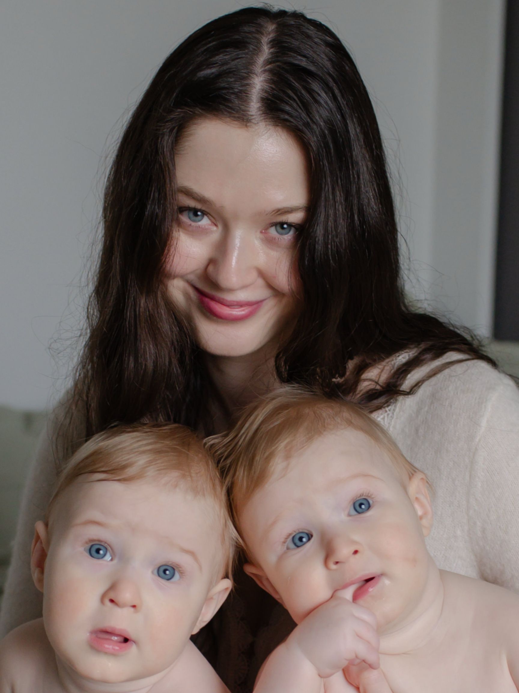 Val with her twins